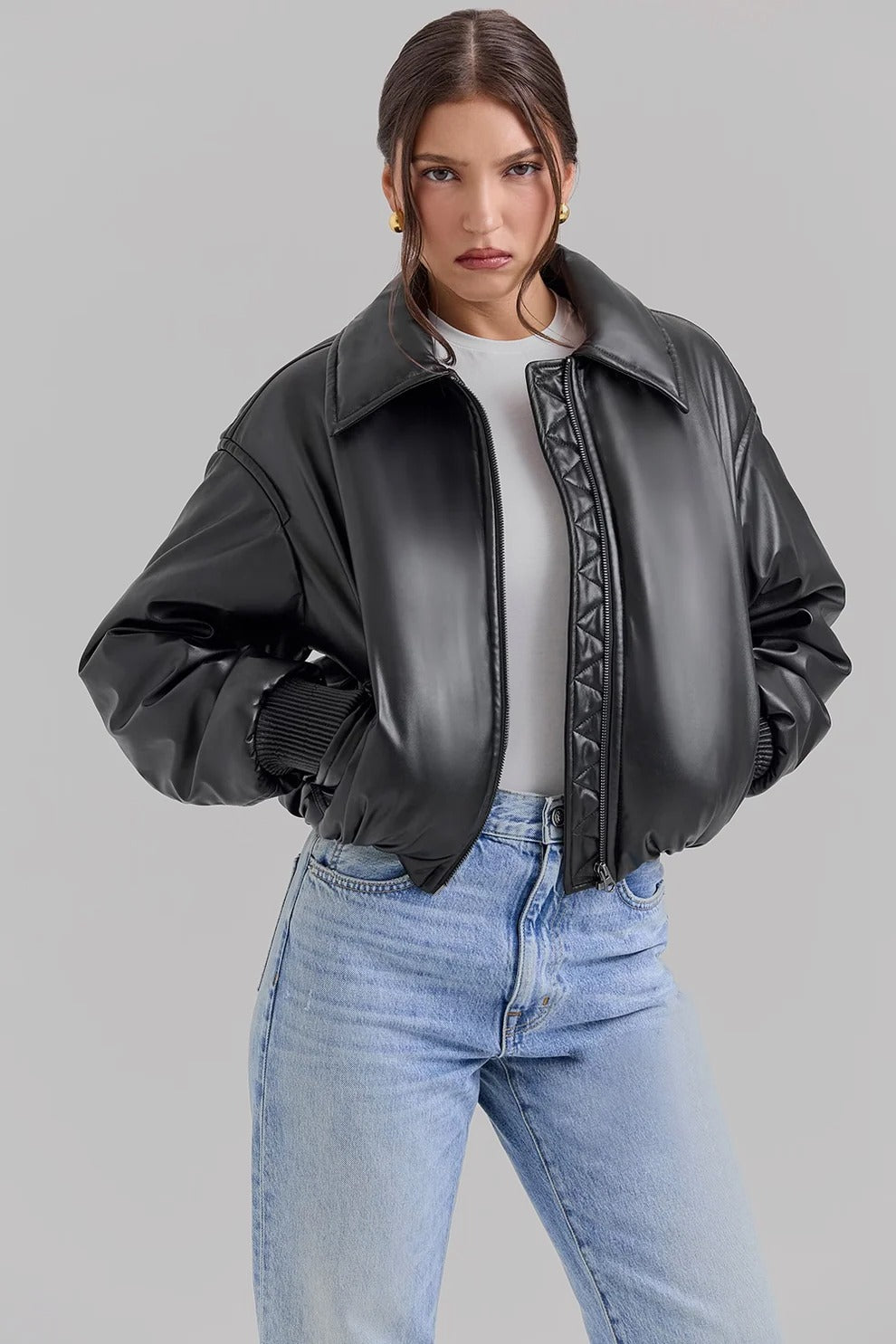 Blouson matelassé Nina noir