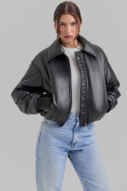 Blouson matelassé Nina noir