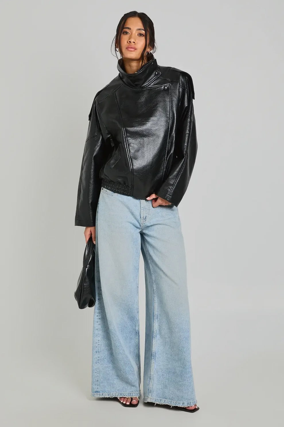 Veste motarde Jade noire