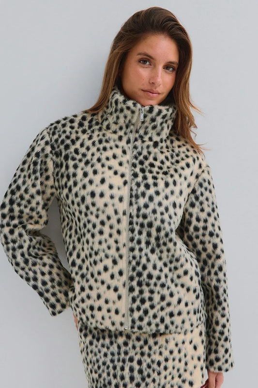 Veste Zoé fausse fourrure guépard