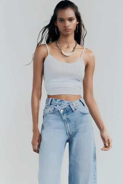 Jean large Lina taille croisée