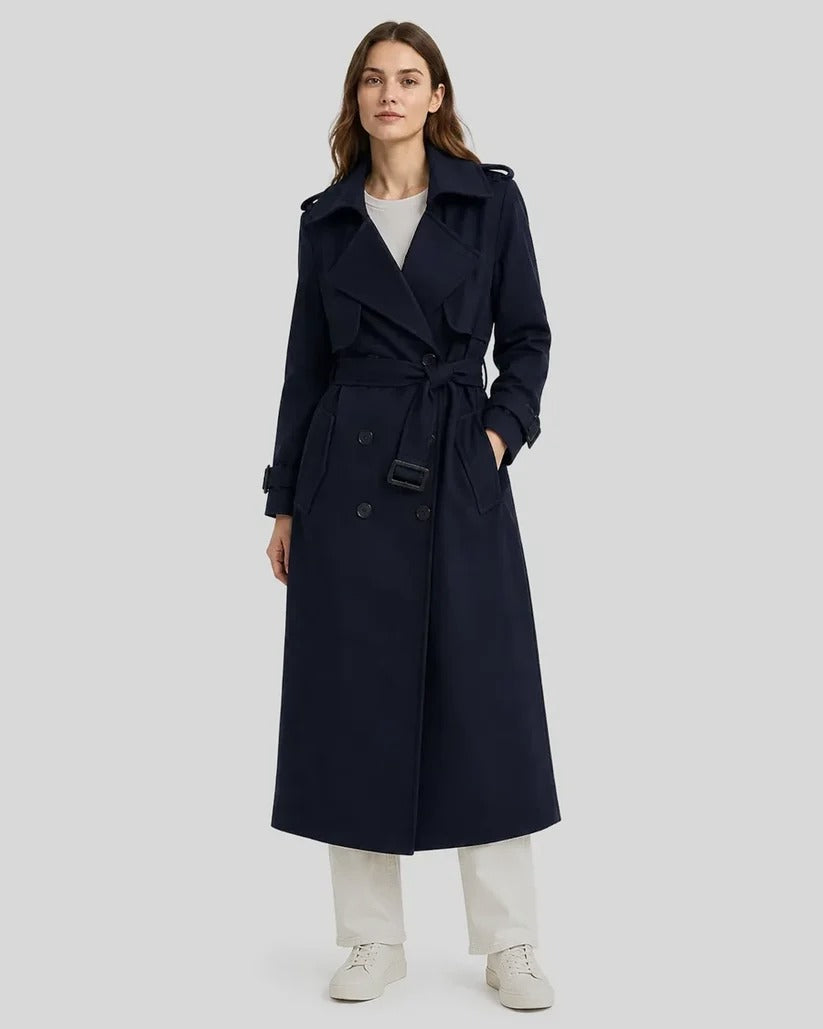 Trench long Victoire bleu marine