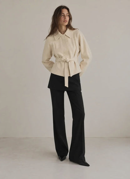 Veste ceinturée Clémence écru