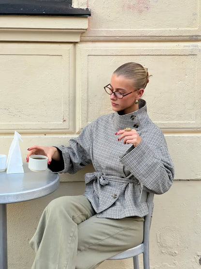 Veste Alessia ceinturée, en terrasse